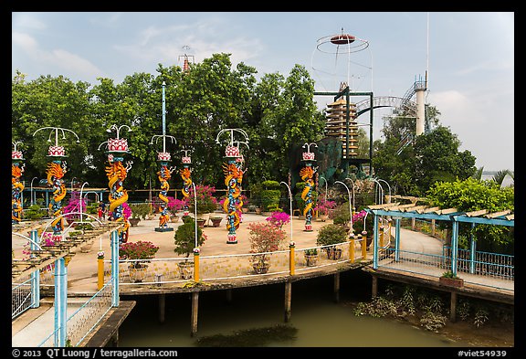 Kitch Temple of the coconut monk, Phung Island. My Tho, Vietnam (color)