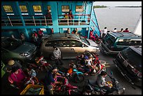 Abord ferry across the Mekong River. Mekong Delta, Vietnam ( color)