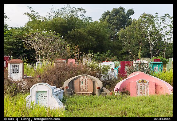 Tombs. Tra Vinh, Vietnam (color)
