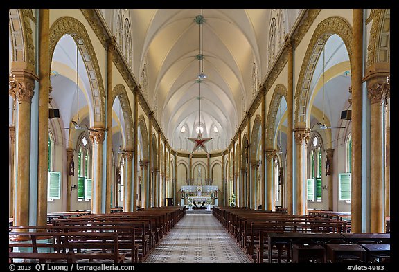 Church interior. Tra Vinh, Vietnam