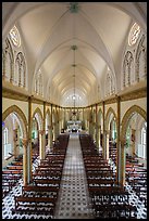 Church nave. Tra Vinh, Vietnam (color)