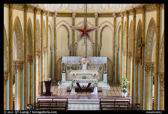 Church altar. Tra Vinh, Vietnam