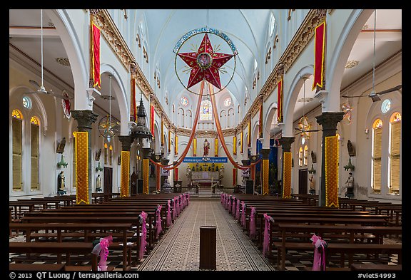Church interior. Tra Vinh, Vietnam (color)