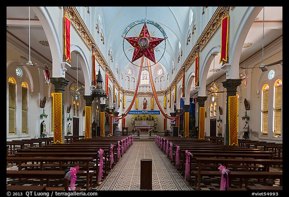 Church interior. Tra Vinh, Vietnam