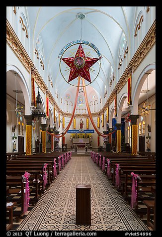 Church interior. Tra Vinh, Vietnam