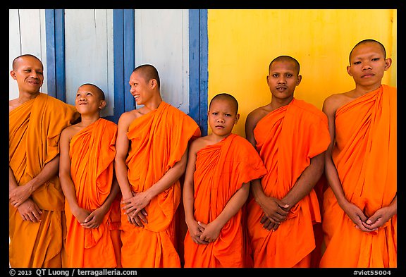 Novices, Hang Pagoda. Tra Vinh, Vietnam (color)