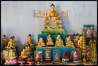 Buddha statues, Hang Pagoda. Tra Vinh, Vietnam (color)