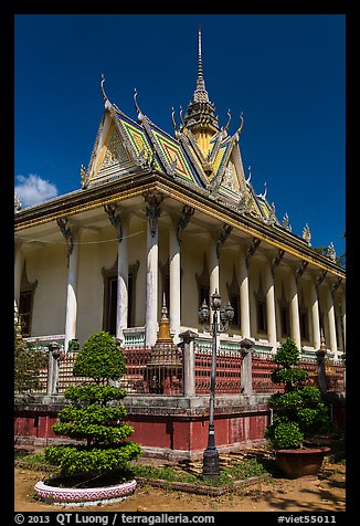 Pagoda in Khmer style. Tra Vinh, Vietnam (color)