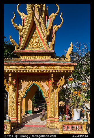 Spirit house, Ang Pagoda. Tra Vinh, Vietnam (color)