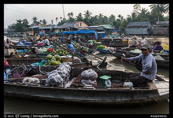 Phung Diem floating market. Can Tho, Vietnam