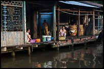 Riverside food preparation. Can Tho, Vietnam (color)