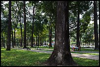 Vendor and couple, 30-4 Park. Ho Chi Minh City, Vietnam ( color)