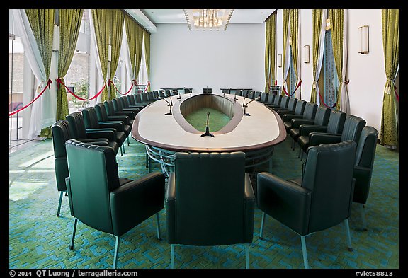 Cabinet meeting room, Independence Palace. Ho Chi Minh City, Vietnam (color)