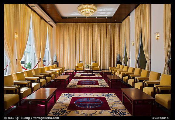 Vice-President Reception salon, Independence Palace. Ho Chi Minh City, Vietnam (color)