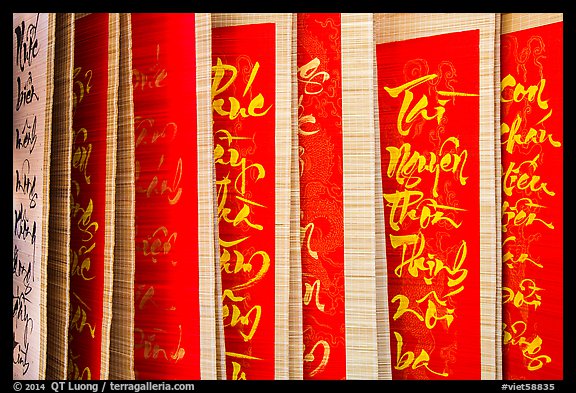 Tet (Lunar New Year) greetings. Ho Chi Minh City, Vietnam (color)
