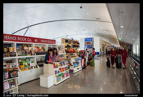 Inside terminal, Tan Son Nhat International Airport. Ho Chi Minh City, Vietnam (color)