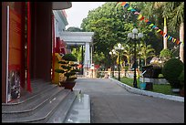 Photograph and tank that crashed through presidential palace. Ho Chi Minh City, Vietnam