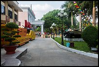 Float and historic tank, Army Museum. Ho Chi Minh City, Vietnam