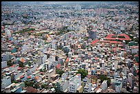 Aerial view of multi-story buidings. Ho Chi Minh City, Vietnam ( color)