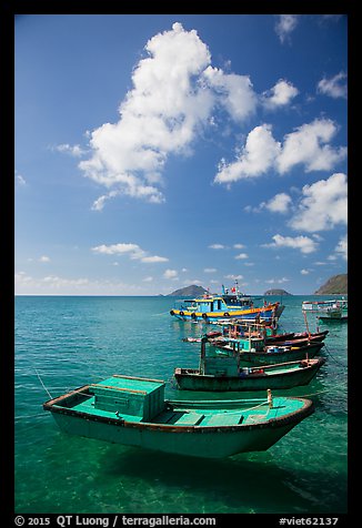 Fishing boats, Con Son. Con Dao Islands, Vietnam (color)