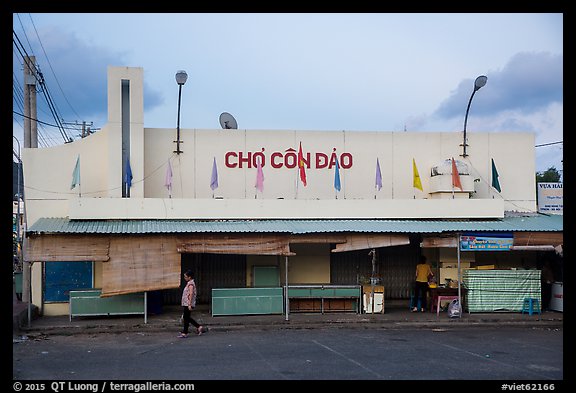 Con Dao Market, evening, Con Son. Con Dao Islands, Vietnam (color)