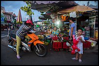 Con Dao market scene at dusk, Con Son. Con Dao Islands, Vietnam ( color)