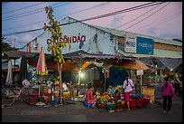 Con Dao market at dusk, Con Son. Con Dao Islands, Vietnam ( color)