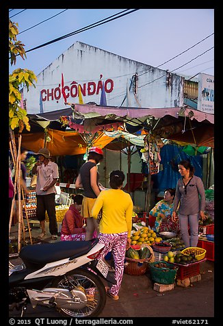 Market at dusk, Con Son. Con Dao Islands, Vietnam (color)