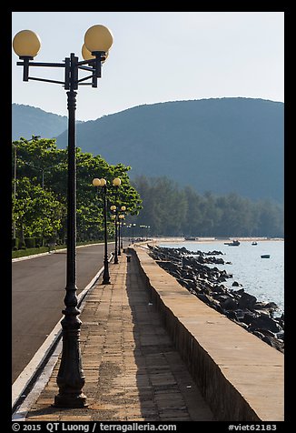 Con Son Seafront promenade. Con Dao Islands, Vietnam (color)