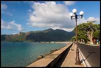 Deserted seafront street, Con Son. Con Dao Islands, Vietnam ( color)