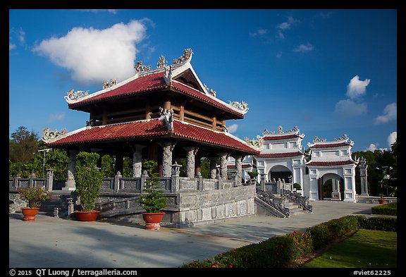 Shrine and gate, Hang Duong Cemetery. Con Dao Islands, Vietnam (color)