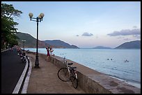 Calm evening on seafront promenade, Con Son. Con Dao Islands, Vietnam ( color)