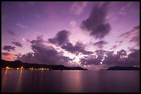 Con Son lights and tropical clouds at dawn. Con Dao Islands, Vietnam ( color)
