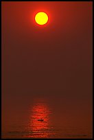 Sunrise and boats, Dong Hoi. Vietnam