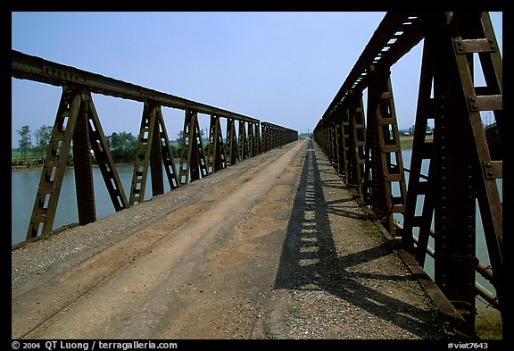 Bridge over the Ben Hai river, which used to mark the separation between South Vietnam and North Vietnam. Vietnam (color)