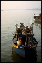 Fishing boat, in the Nhat Le River, Dong Hoi. Vietnam ( color)