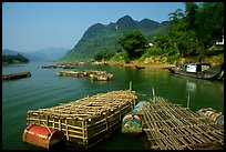 Floating fish cages, Son Trach. Vietnam (color)