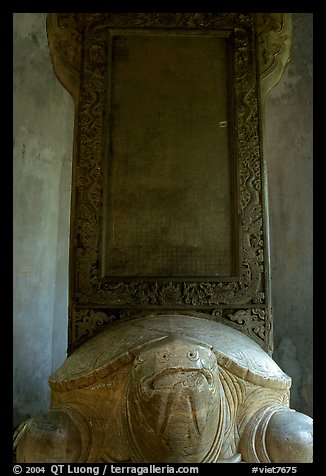 Stone tablet on the back of a tortoise, Thien Mu Pagoda. Hue, Vietnam