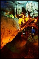 Tourist in Nhi Thanh Cave. Lang Son, Northest Vietnam ( color)