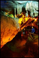 Tourist in Nhi Thanh Cave. Lang Son, Northest Vietnam (color)