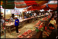 Meat for sale, That Khe market. Northest Vietnam
