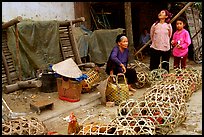 Live poultry for sale, That Khe market. Northest Vietnam