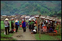 Market set in the fields near Ba Be Lake. Northeast Vietnam (color)