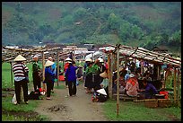 Market set in the fields near Ba Be Lake. Northeast Vietnam