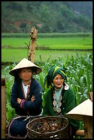 Hilltribeswomen with traditional necklace. Northeast Vietnam (color)