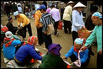 Hilltribeswomen at the Cho Ra Market. Northeast Vietnam (color)