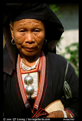 Picture/Photo: Elderly tribewoman, near Mai Chau. Vietnam