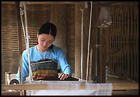 Thai woman weaving, Ban Lac. Northwest Vietnam