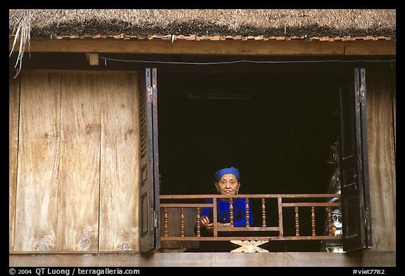 Old woman at her window, Ban Lac. Northwest Vietnam (color)