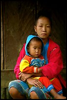 Hmong woman and boy, Xa Linh village. Northwest Vietnam